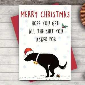 Hilarious Dog Christmas Card